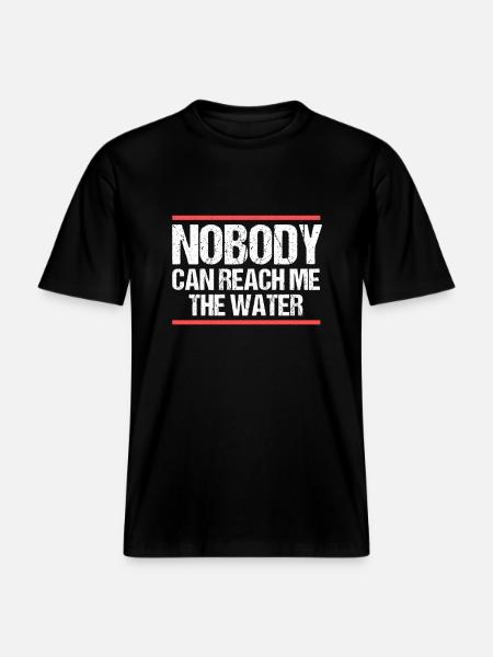 Niemand kan me bereiken het water Denglisch -  Uniseks RELAXED FIT bio-T-shirt - zwart