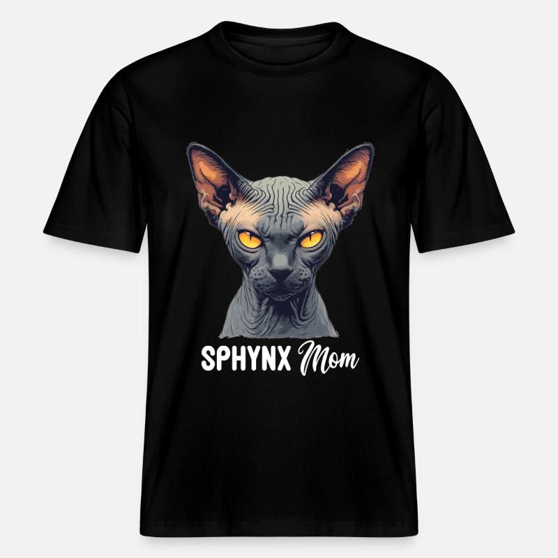 Sphynx Kitten Sphynx Cat - RELAXED FIT Unisex Organic T-Shirt - black