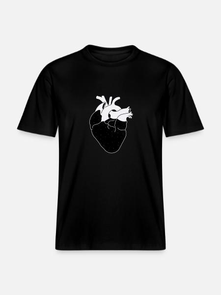 Galactic heart - RELAXED FIT Unisex Organic T-Shirt - black