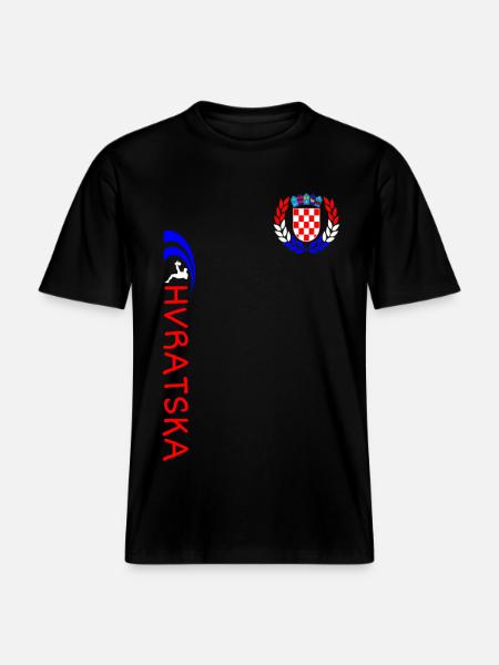Kroatien Fußball -  RELAXED FIT Unisex Organic T-Shirt - Schwarz