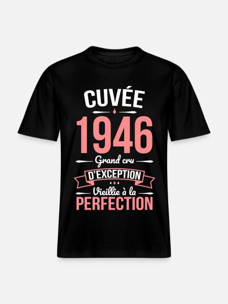 1946 Cuvée – Perfekt gereift -  RELAXED FIT Unisex Organic T-Shirt - Schwarz