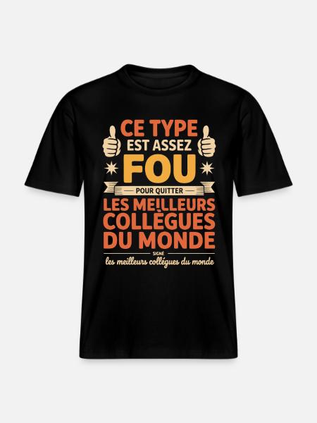 Departure Co-worker New Job Retirement - RELAXED FIT Unisex Organic T-Shirt - black