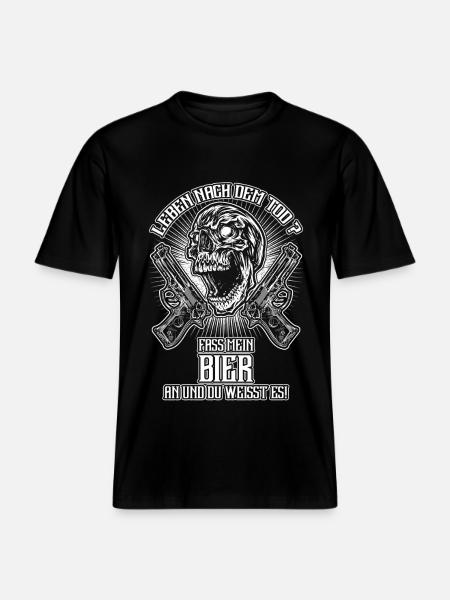 Barrel in my beer - en - RELAXED FIT Unisex Organic T-Shirt - black