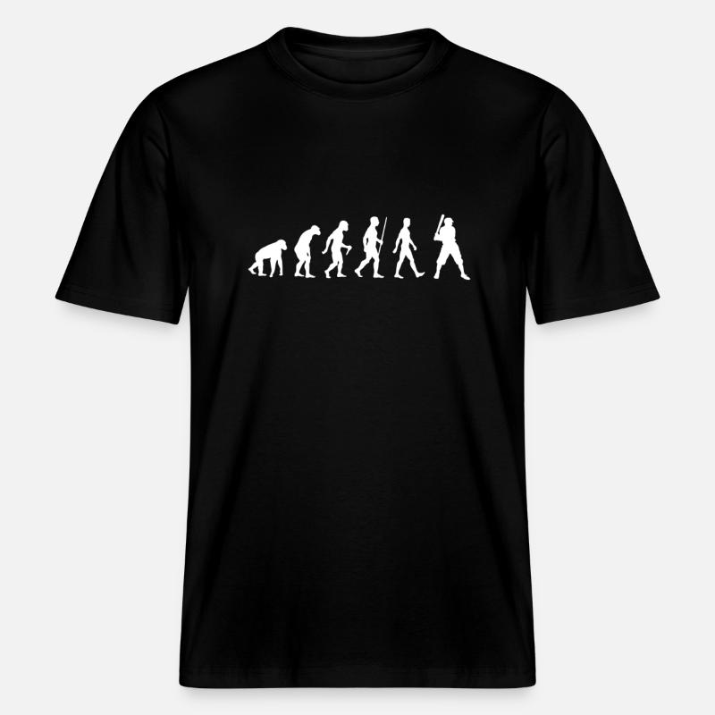 Baseball Evolution baseball player -  RELAXED FIT Unisex Organic T-Shirt - black