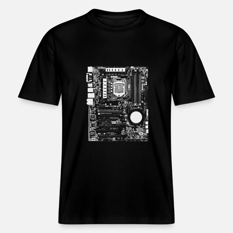 Carte mère - Nerd & Geek Hardware -  T-shirt unisexe RELAXED FIT en coton bio - noir