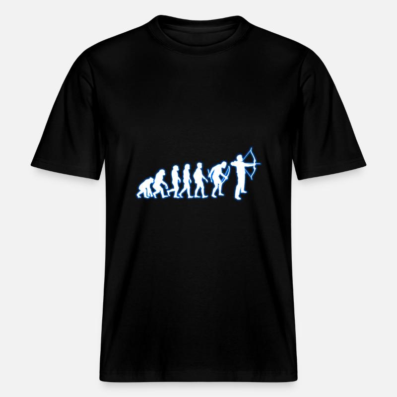 Evolution tir à l'arc -  T-shirt unisexe RELAXED FIT en coton bio - noir