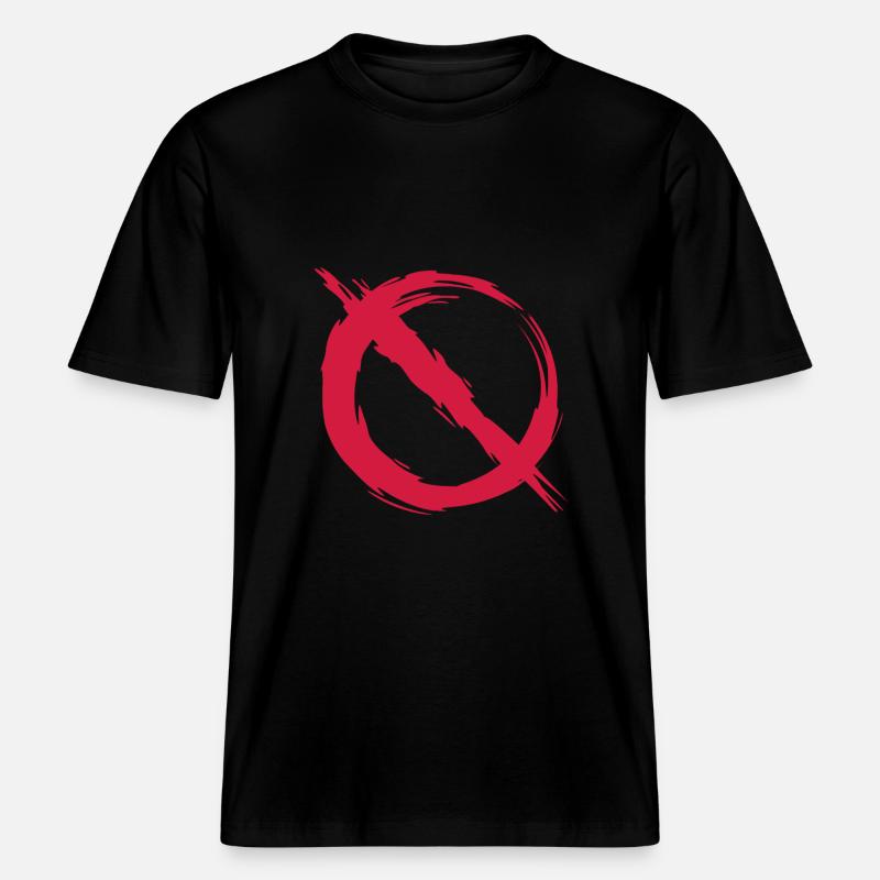 Interdiction interdite -  T-shirt unisexe RELAXED FIT en coton bio - noir
