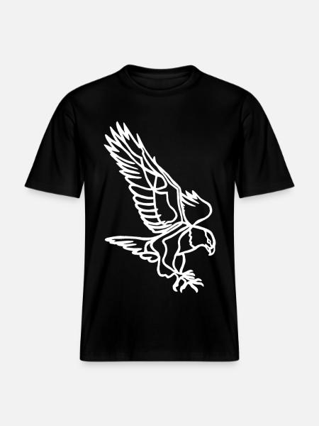 Sketch of the White Eagle -  RELAXED FIT Unisex Organic T-Shirt - black
