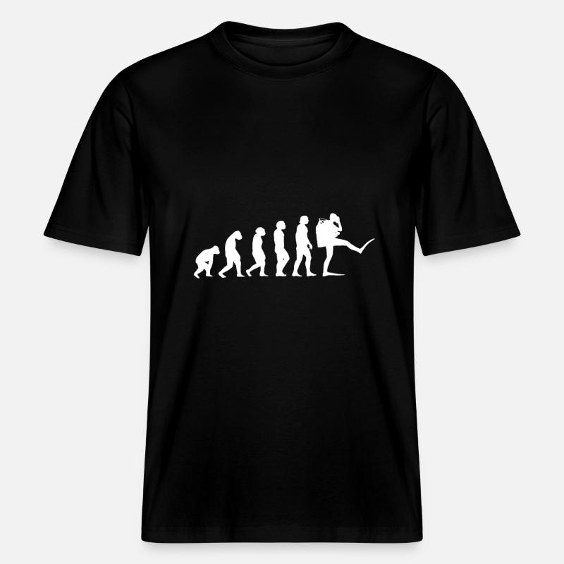 Diving Evolution - Diver Gift -  RELAXED FIT Unisex Organic T-Shirt - black