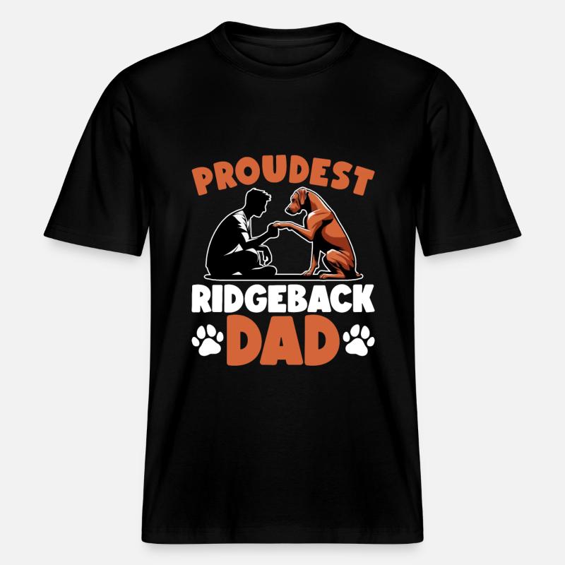 Rhodesian Ridgeback Dad Rhodesian Ridgeback -  RELAXED FIT Unisex Organic T-Shirt - black
