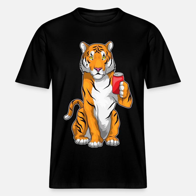 Limonade Tiger - T-shirt unisexe RELAXED FIT en coton bio - noir