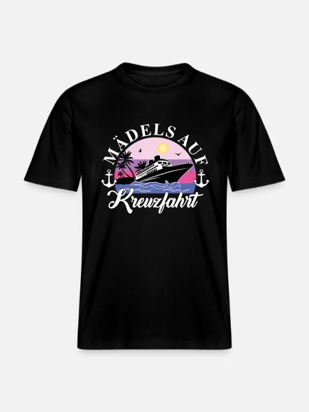 Kreuzfahrt Mädels auf Kreuzfahrt lustiger Spruch -  RELAXED FIT Unisex Organic T-Shirt - Schwarz