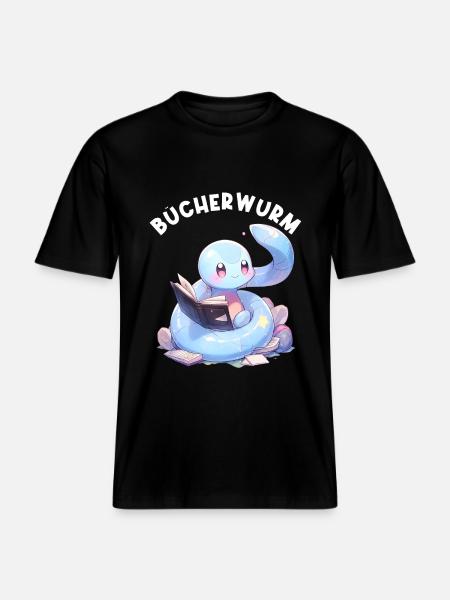 Leidenschaftlicher Leser Leserin Leseratte - RELAXED FIT Unisex Organic T-Shirt - Schwarz