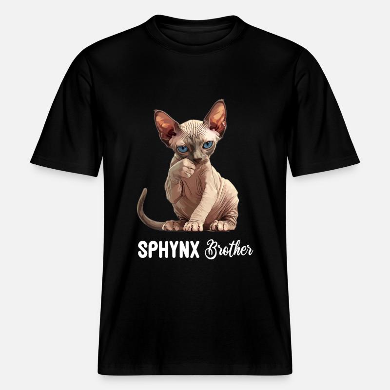 Sphynx Kätzchen Sphynx Katze -  RELAXED FIT Unisex Organic T-Shirt - Schwarz
