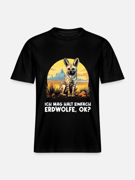 Erdwölfe Erdwolf -  RELAXED FIT Unisex Organic T-Shirt - Schwarz