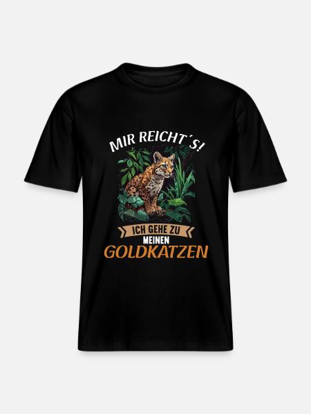 Goldkatzen Goldkatze -  RELAXED FIT Unisex Organic T-Shirt - Schwarz