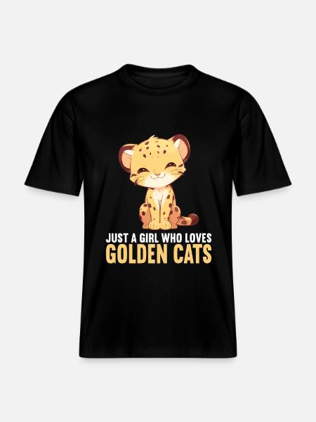 Golden Cats Golden Cat - RELAXED FIT Unisex Organic T-Shirt - black