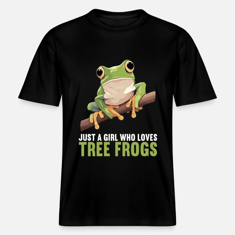 Rainette Baumfrösche Baumfrosch -  T-shirt unisexe RELAXED FIT en coton bio - noir