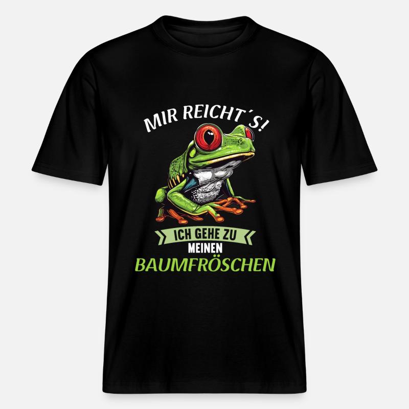 Rainette Baumfrösche Baumfrosch -  T-shirt unisexe RELAXED FIT en coton bio - noir