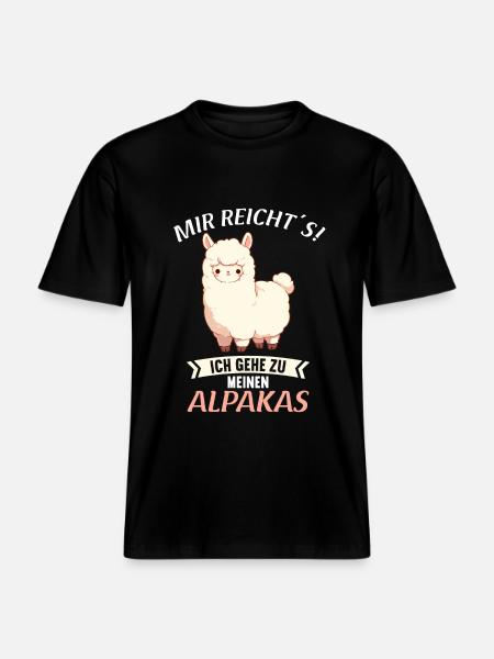 Alpaca Alpacas Alpaca - RELAXED FIT Unisex Organic T-Shirt - black
