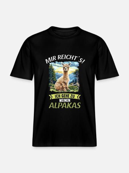 Alpaca Alpacas Alpaca -  RELAXED FIT Unisex Organic T-Shirt - black