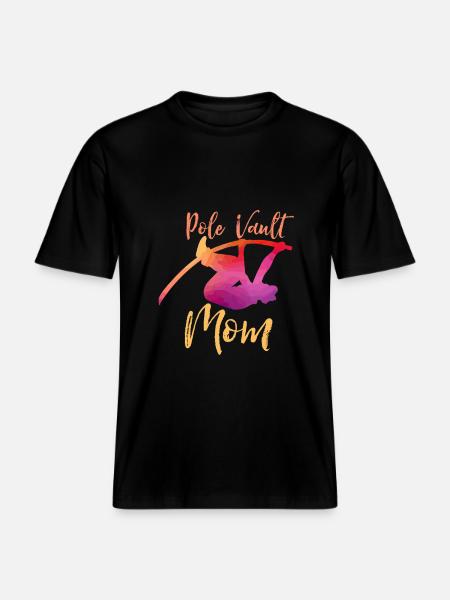 Proud pole vault mom gift idea - RELAXED FIT Unisex Organic T-Shirt - black