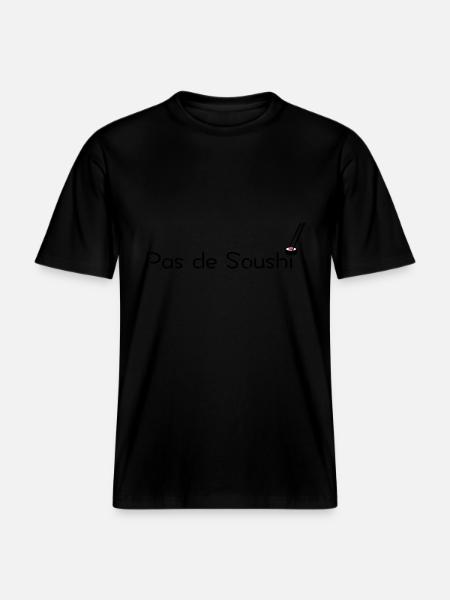 Pas de Soushi - T-shirt unisexe RELAXED FIT en coton bio - noir
