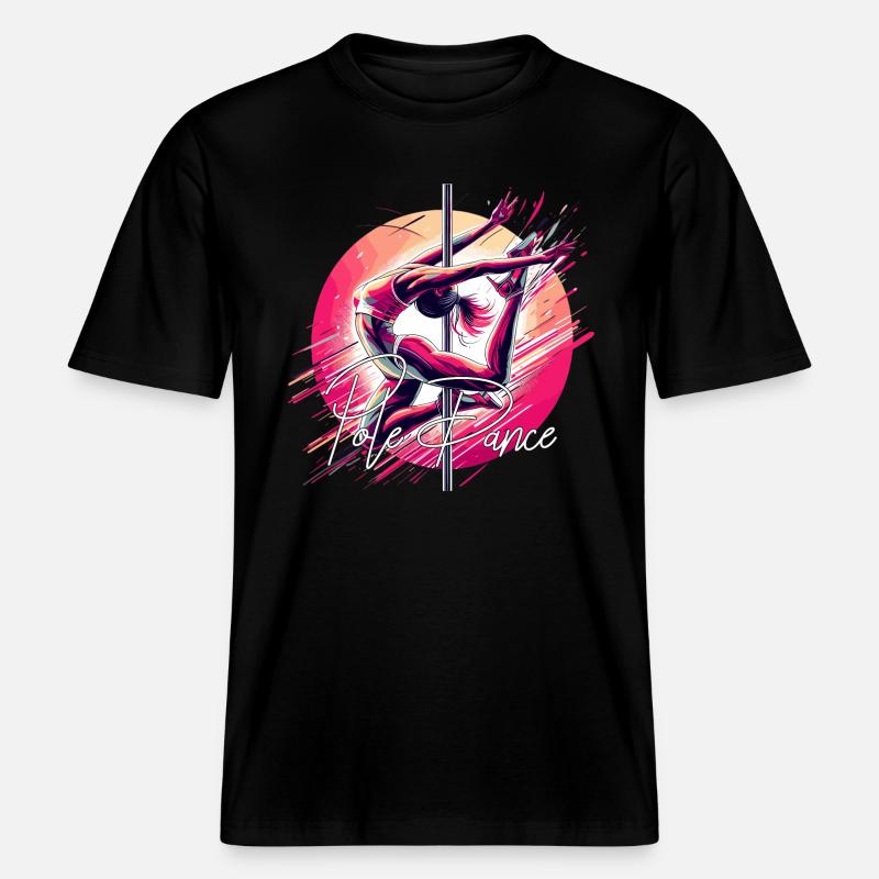 Pole Dance Dynamik pink Geschenk -  RELAXED FIT Unisex Organic T-Shirt - Schwarz