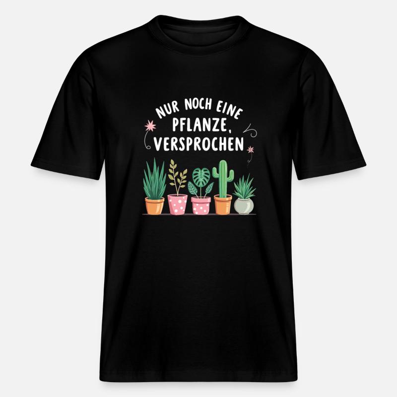 nur noch eine Pflanze, versprochen - RELAXED FIT Unisex Organic T-Shirt - Schwarz