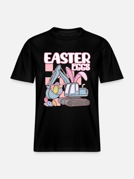 Easter eggs - RELAXED FIT Unisex Organic T-Shirt - black