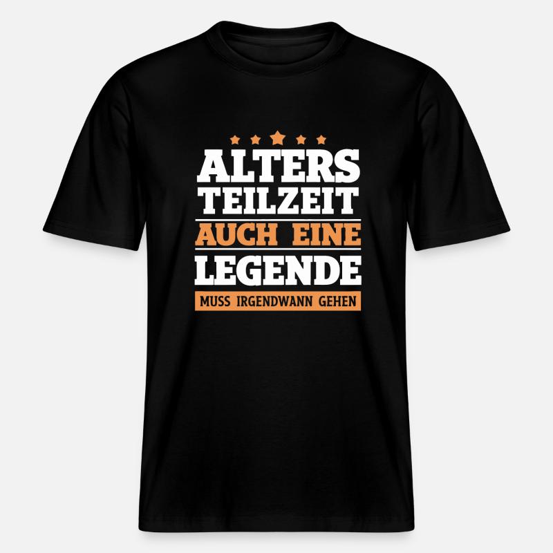 Retraite partielle ATZ - T-shirt unisexe RELAXED FIT en coton bio - noir