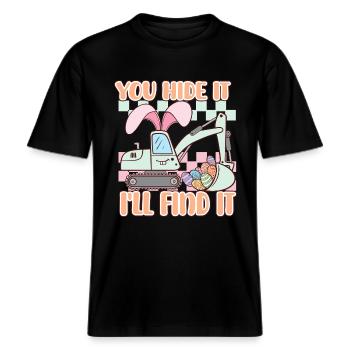 Ostern -  RELAXED FIT Unisex Organic T-Shirt - Schwarz - Vorne - Alina (178cm) & Michal (187cm)
