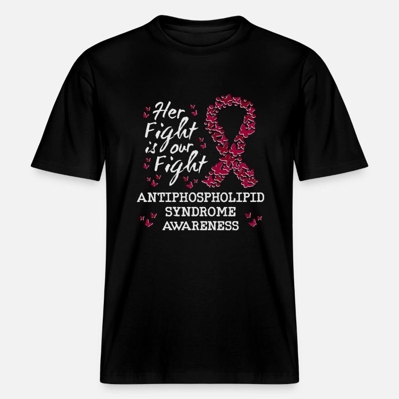 Antiphospholipid Syndrom Bewusstsein -  RELAXED FIT Unisex Organic T-Shirt - Schwarz