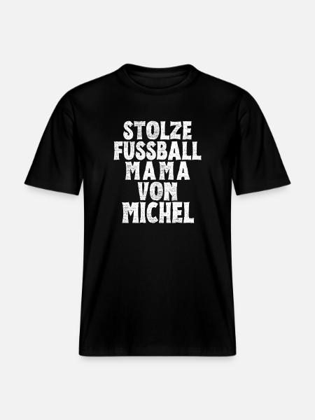 Stolze Fussball Mama von Michel - RELAXED FIT Unisex Organic T-Shirt - Schwarz
