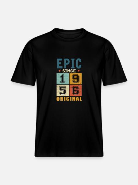 1956 Birthday Epic since - RELAXED FIT Unisex Organic T-Shirt - black
