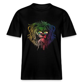 Comoros -  RELAXED FIT Unisex Organic T-Shirt - black - Front - Alina (178cm) & Michal (187cm)
