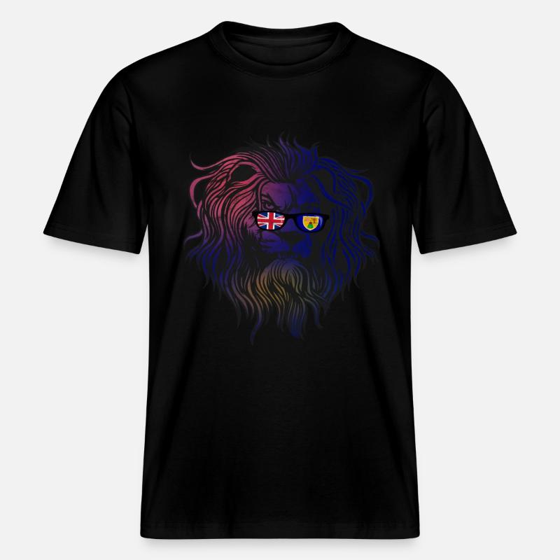 Turks et Caicos (Îles) - T-shirt unisexe RELAXED FIT en coton bio - noir