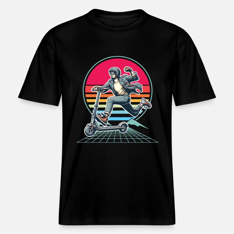 E-Scooter E-Roller Scooter -  RELAXED FIT Unisex Organic T-Shirt - black