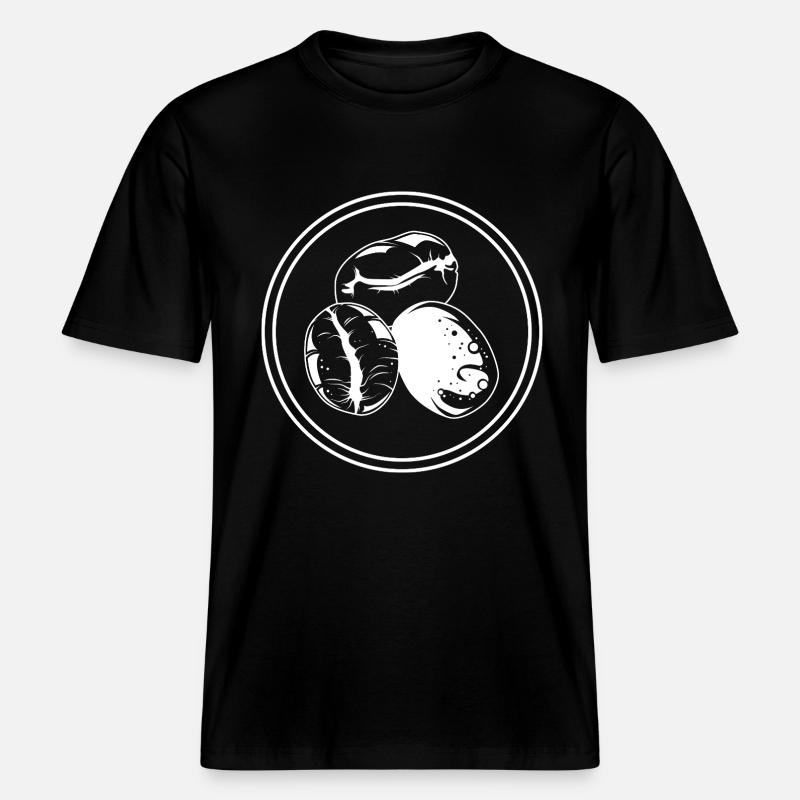 Coffee Bean Icon Coffee - RELAXED FIT Unisex Organic T-Shirt - black