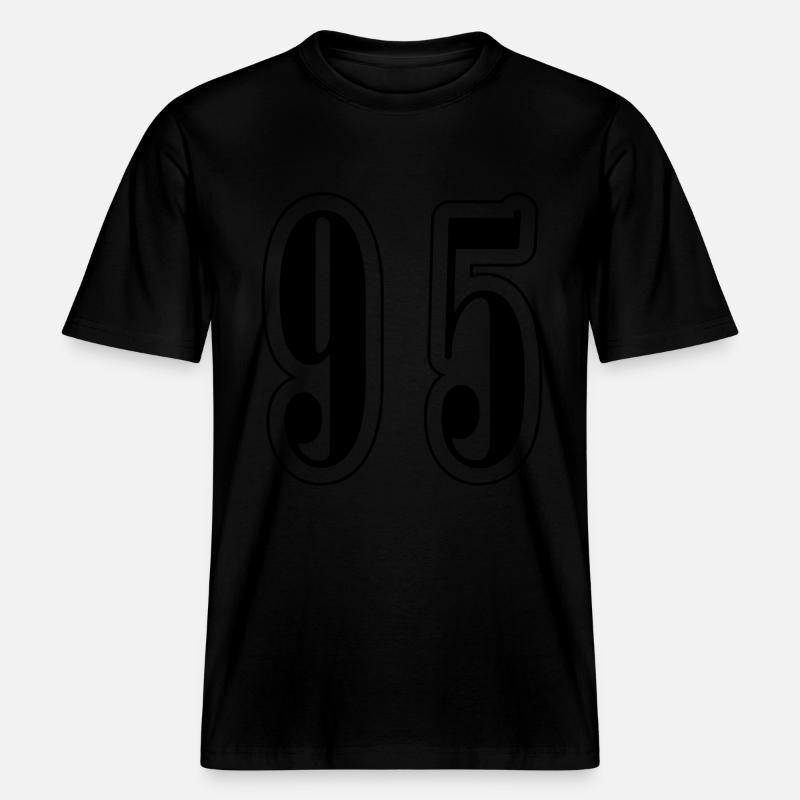 Symbole du chiffre 95 -  T-shirt unisexe RELAXED FIT en coton bio - noir