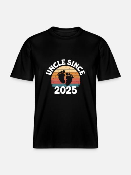 Uncle Since 2025 - RELAXED FIT Unisex Organic T-Shirt - black