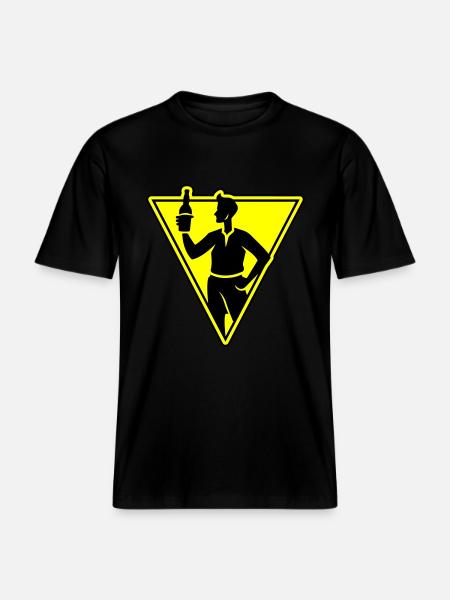 Drinking beer - RELAXED FIT Unisex Organic T-Shirt - black