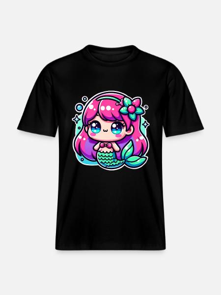 Mermaid -  RELAXED FIT Unisex Organic T-Shirt - black