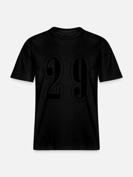 29 Zahl symbol -  RELAXED FIT Unisex Organic T-Shirt - Schwarz