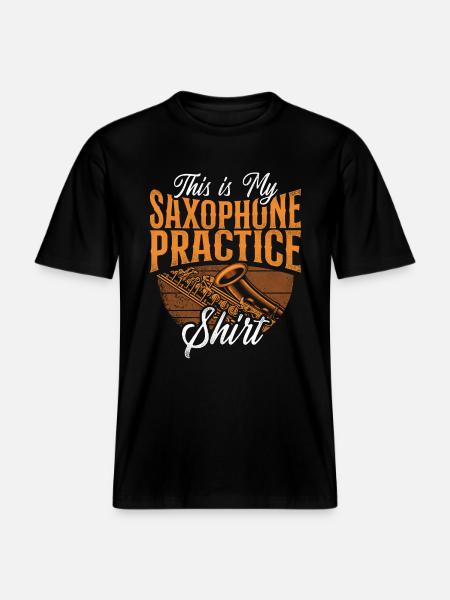 Saxophone C’est mon saxophone - T-shirt unisexe RELAXED FIT en coton bio - noir