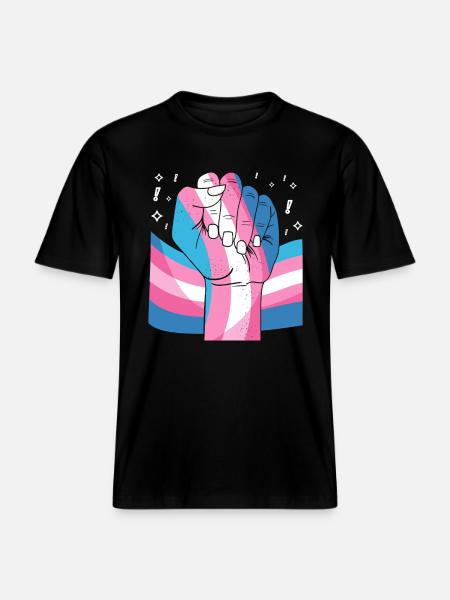 Transgender Trans LGBT Pride -  RELAXED FIT Unisex Organic T-Shirt - black