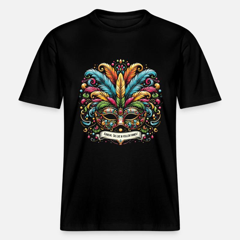 Masque de carnaval -  T-shirt unisexe RELAXED FIT en coton bio - noir