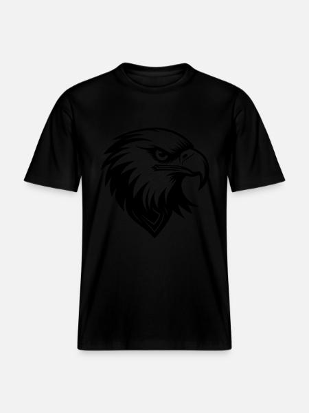 Eagle Head - RELAXED FIT Unisex Organic T-Shirt - black