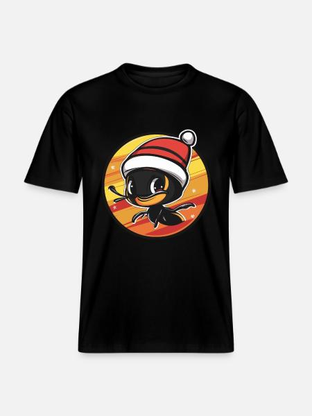 Ant Christmas Christmas -  RELAXED FIT Unisex Organic T-Shirt - black