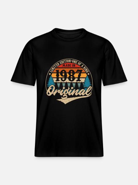 Made in 1987 Original -  RELAXED FIT Unisex Organic T-Shirt - black